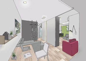 Заказать  дистанционно личный Блиц-дизайн интерьеров жилого пространства в г. Одесса  . Спальня 12м2